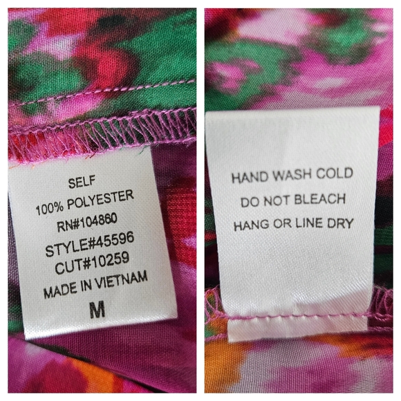 Chloe K Sheer Top Womens Size M Pink Black Multicolored Floral Sleeveless Tank - Picture 11 of 14